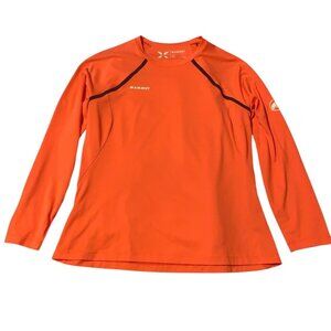 Mammut Women's Long Sleeve Orange Performance Shirt Sz L Lightweight  Activewear